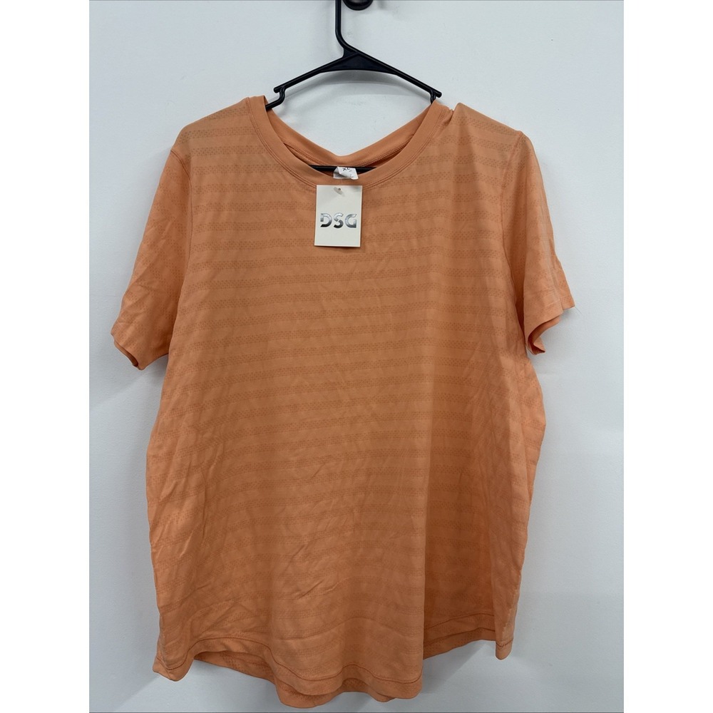 DSG Women's Movement Short‎ Sleeve Tee Peach Activewear Size XL New With Tags